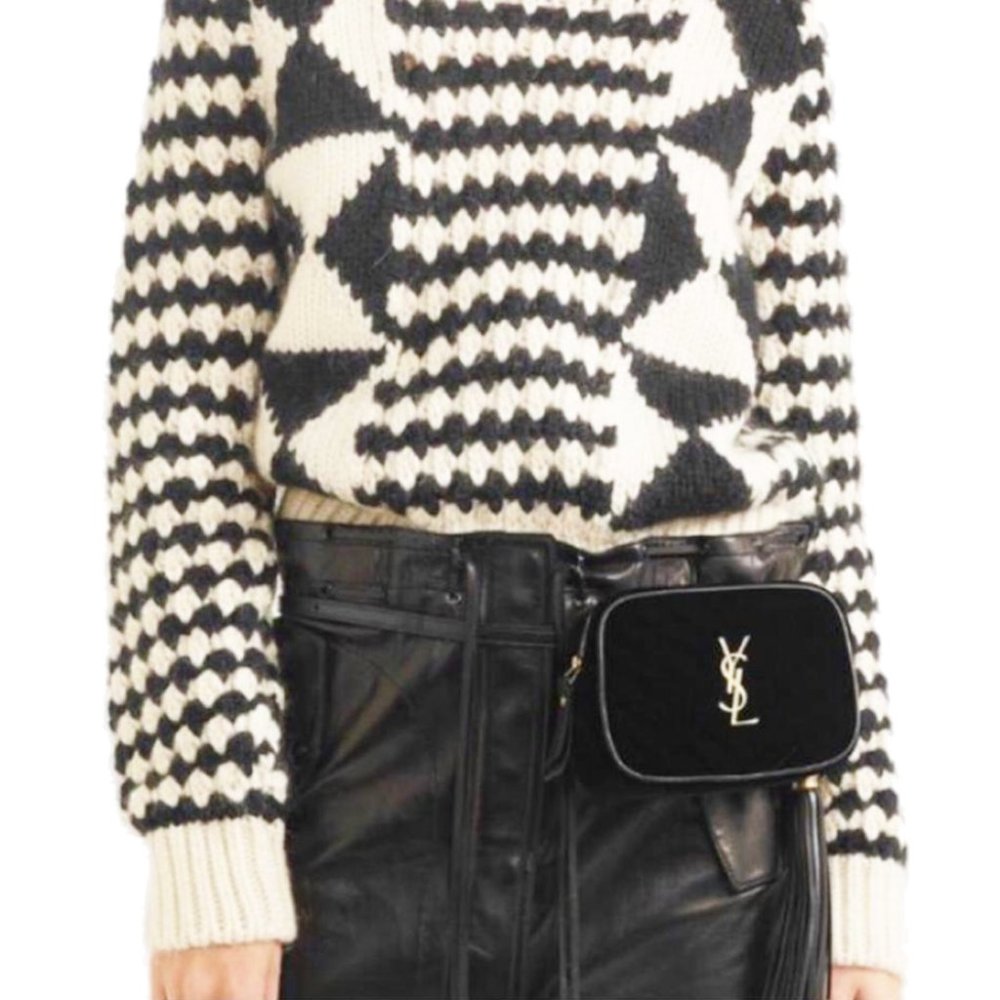 Saint Laurent Monogram Lou Velvet Belt Bag - Picture 10 of 12